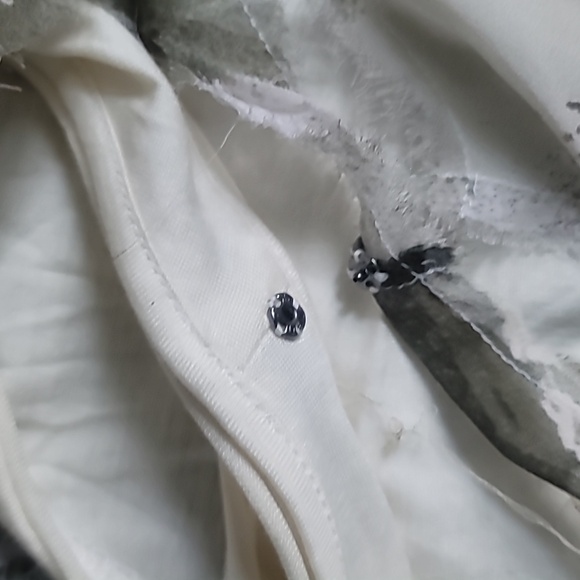 Go by GoSilk Tank Top Ivory G 100% Silk Sheer Hem Raw Edge Sleeveless‎ Blouse - Picture 13 of 14